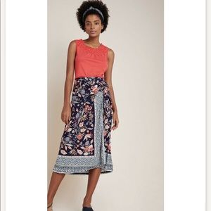 Anthropologie Maeve Fiorenza Midi Skirt size L